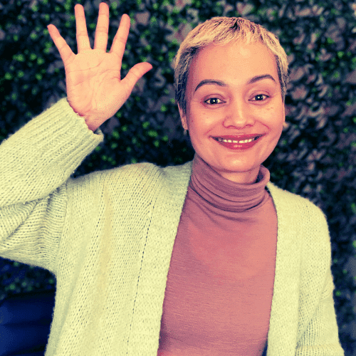 Builder of Wyamate, waving and smiling